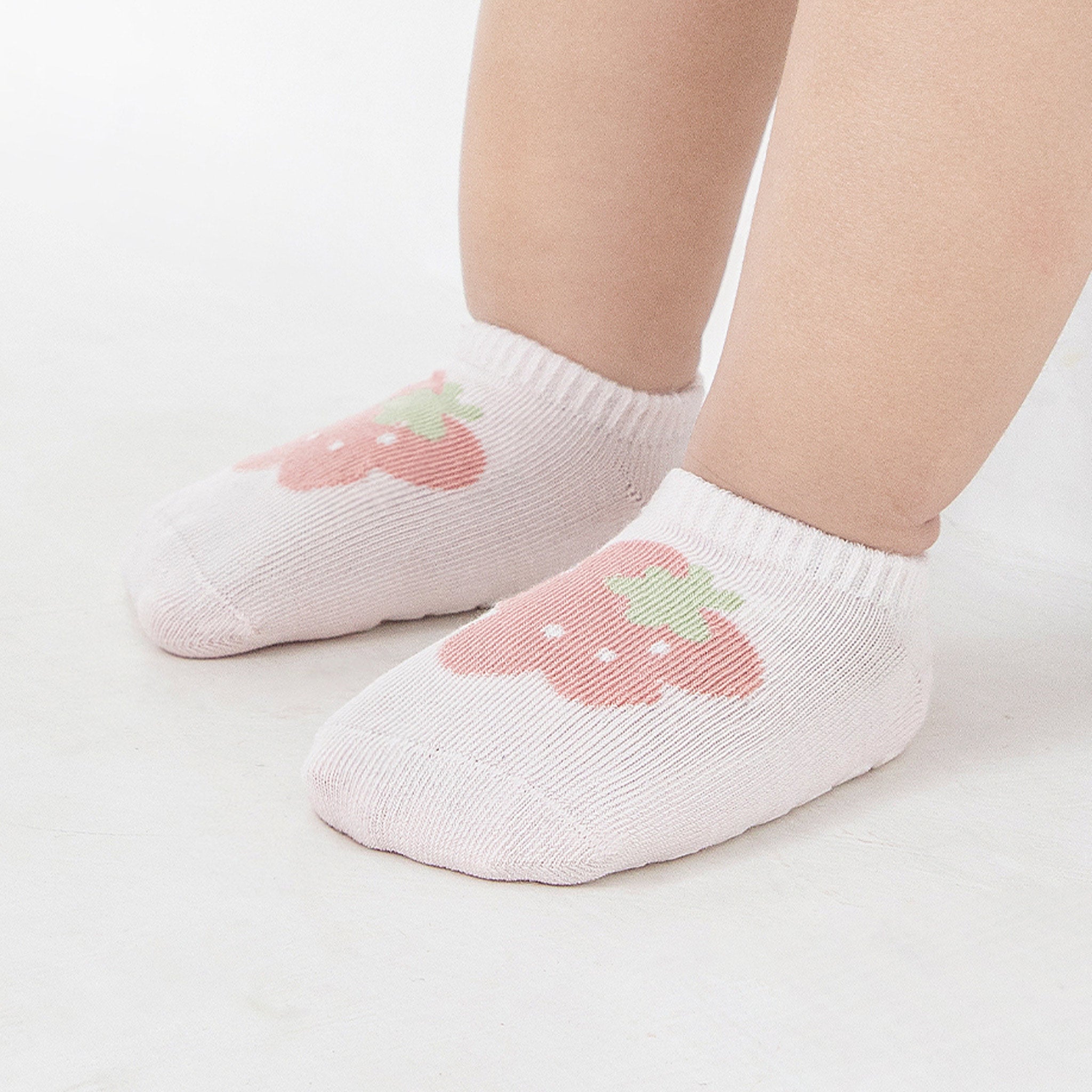 New- Summer Fruits- 4 Pairs of Stay-On Baby & Toddler Non-Slip Socks