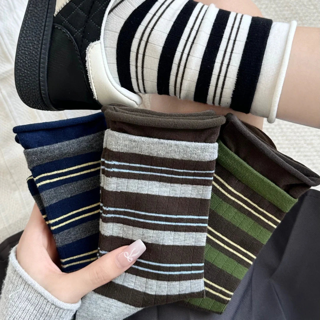 French Stripe Rolled-Cuff Crew