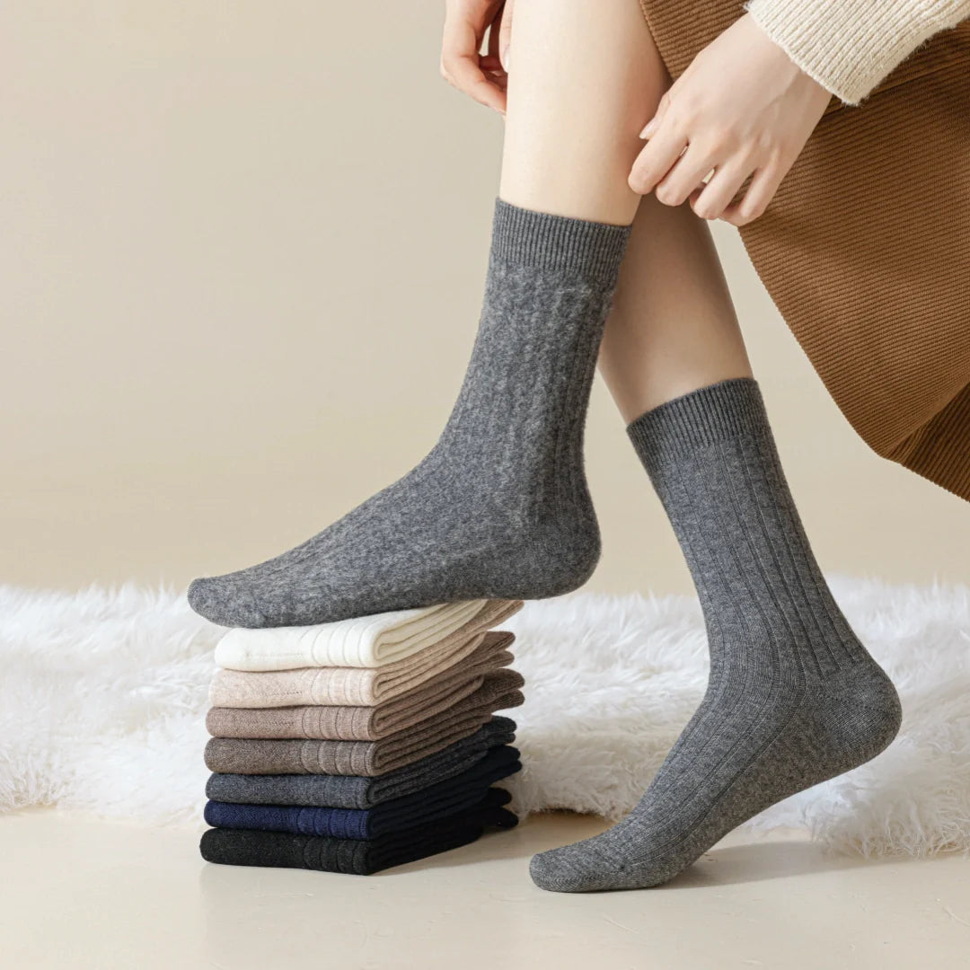 Women's brushed wool socks