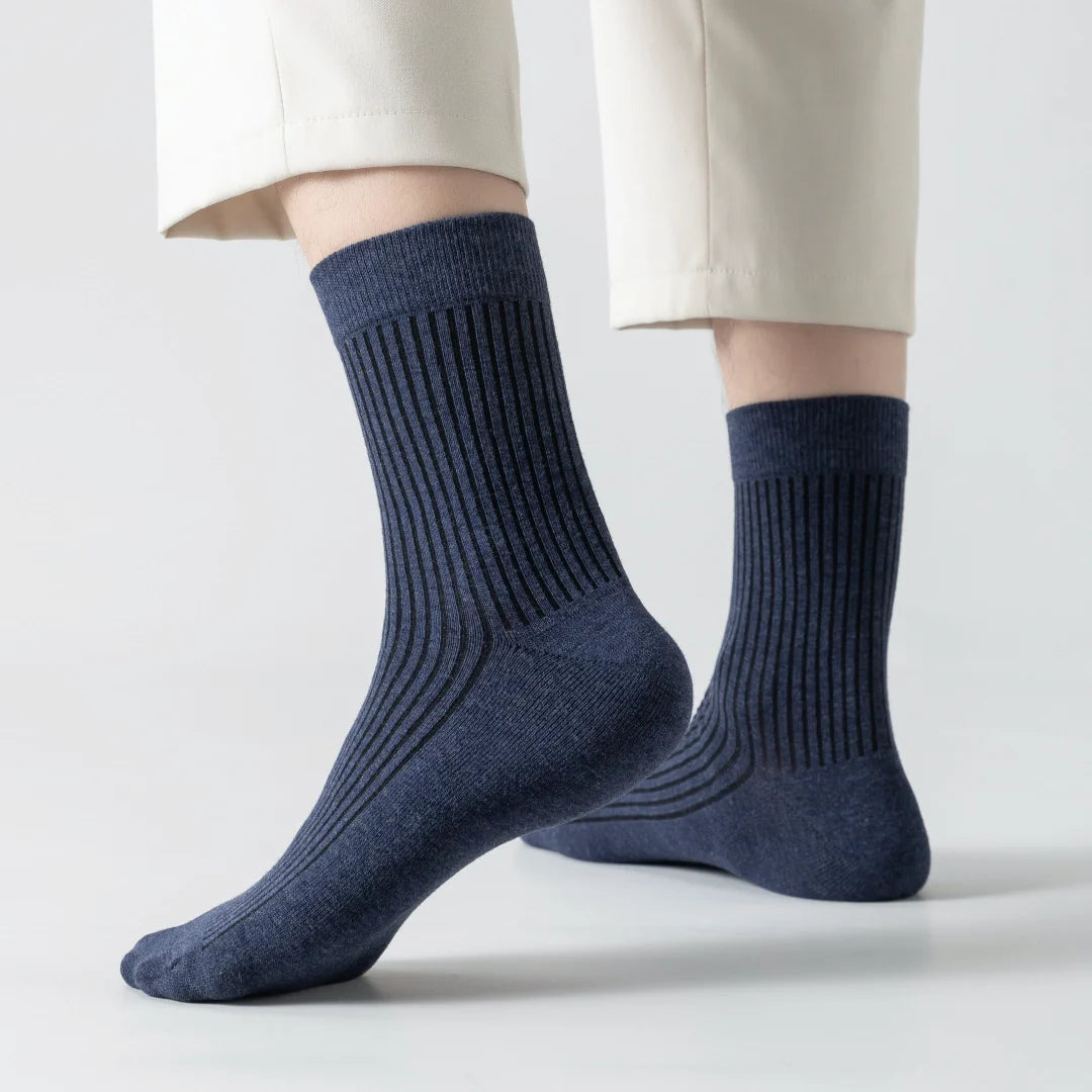 Pure Cotton Ribbed Socks