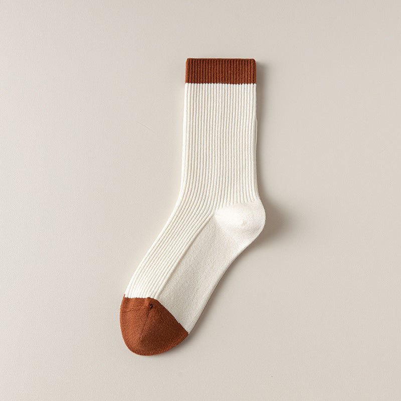 Retro Striped Color-Block Crew