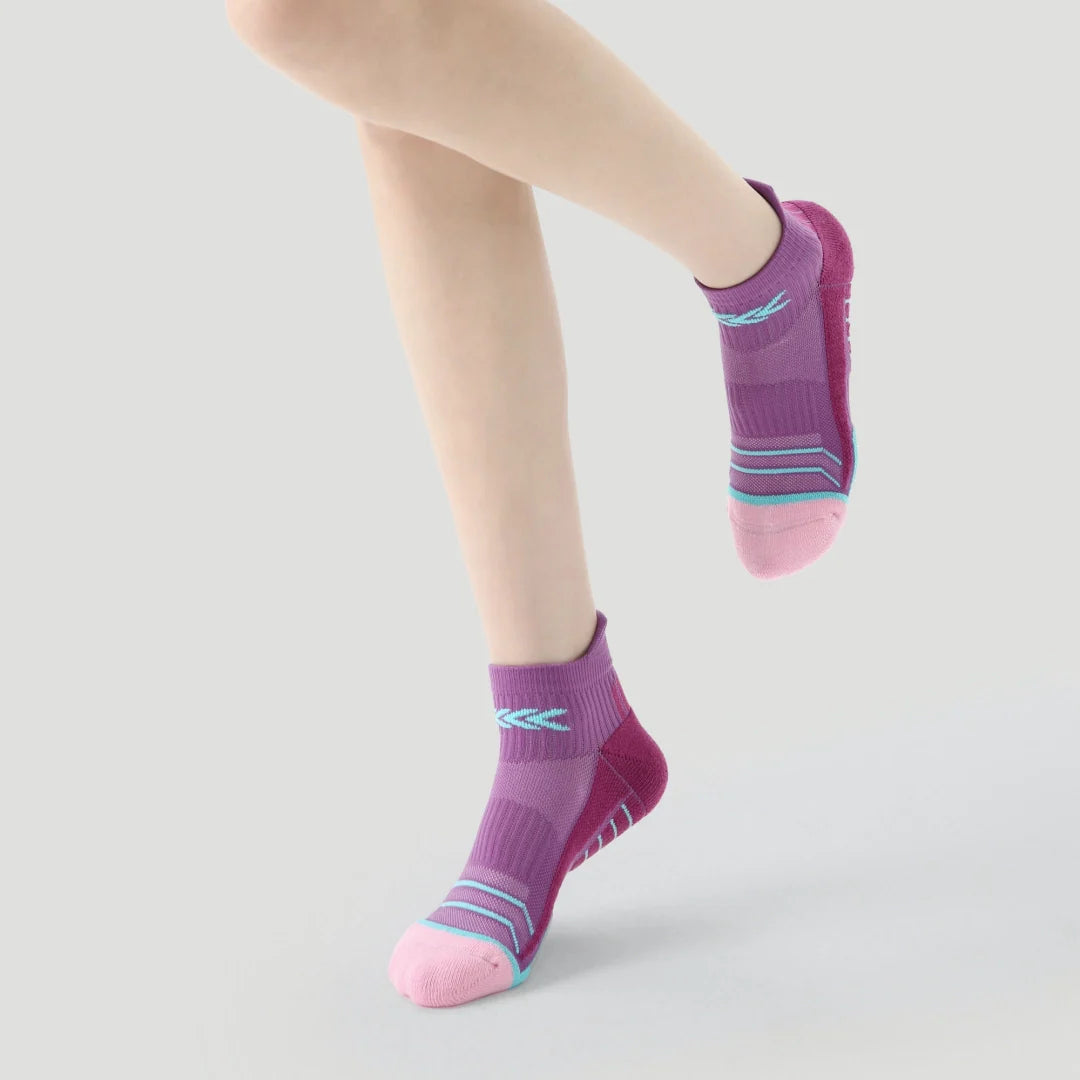 Performance Cushioned Ankle Socks - Purple