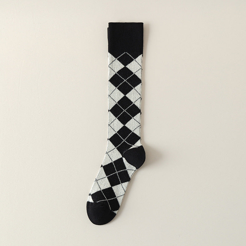 Argyle Preppy Knee-High