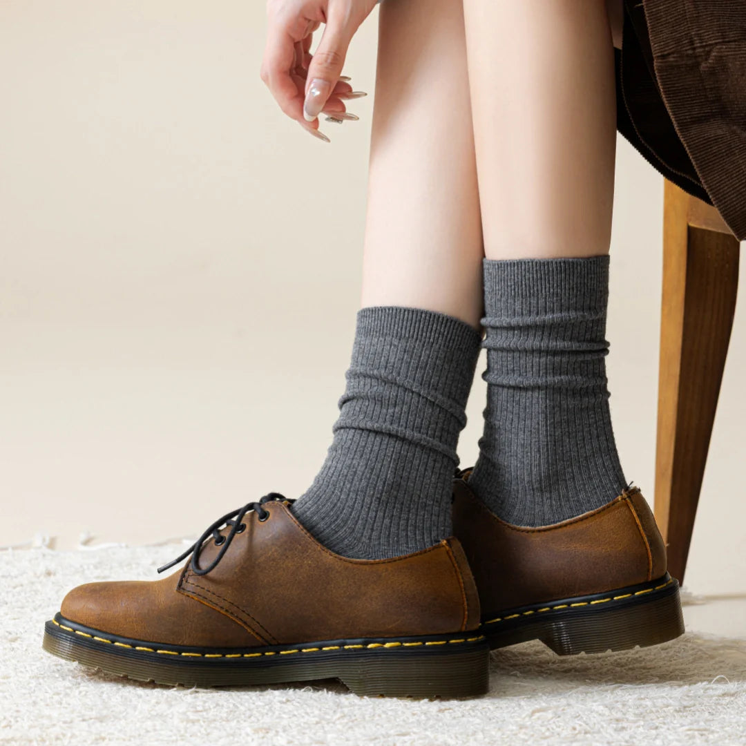 Wool Blend Ribbed Crew