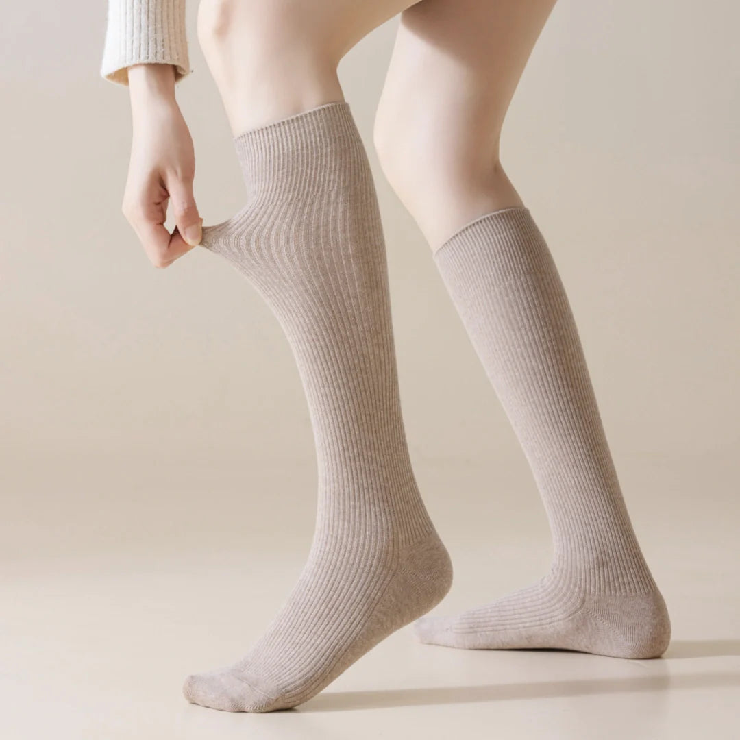 High-Cotton Ribbed Knee-High