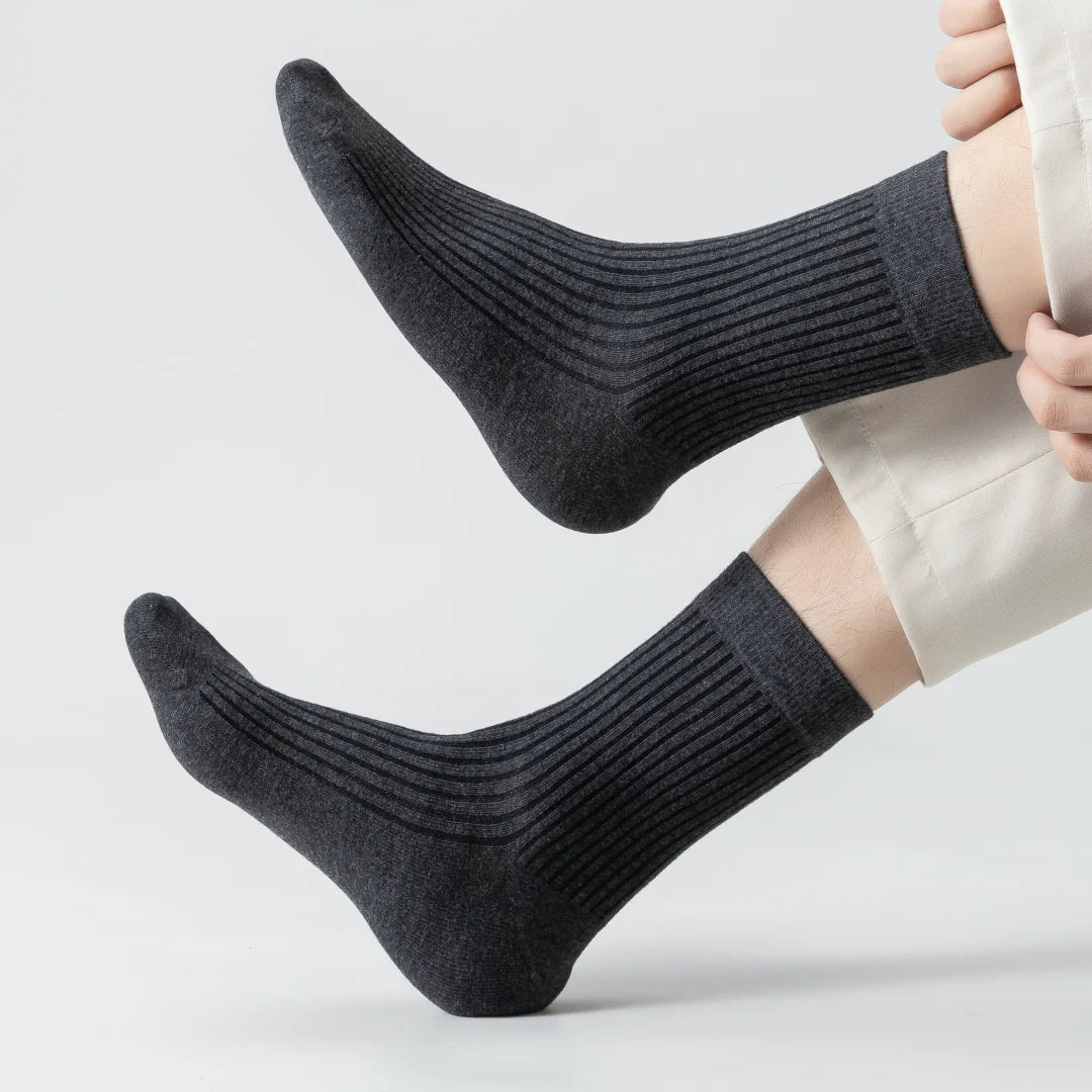 Pure Cotton Ribbed Socks