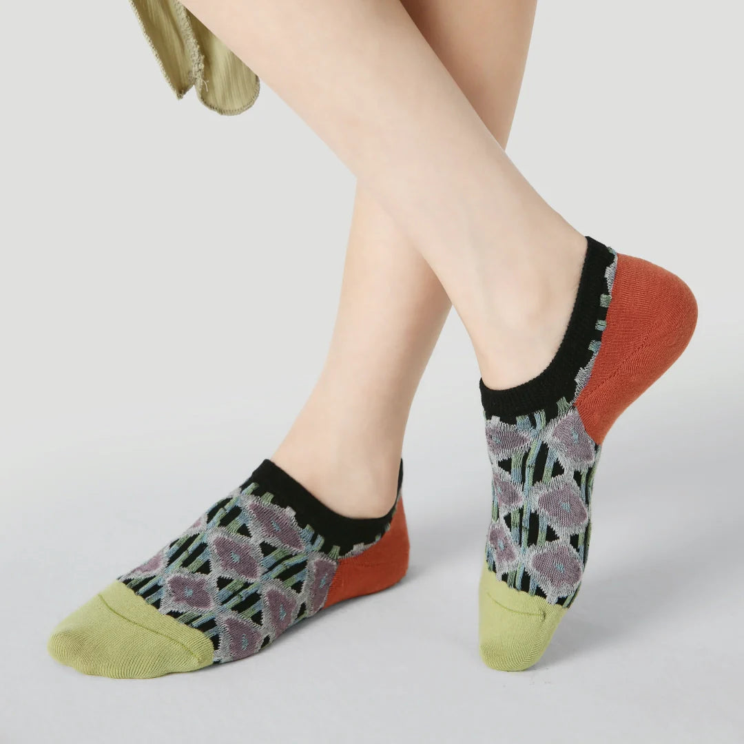 Abstract No-Show Socks 3-Pack