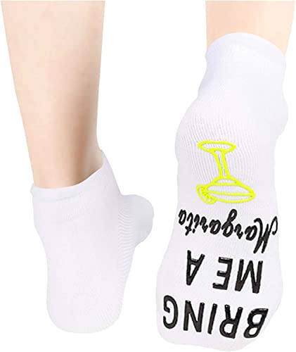 Margarita Lover Gift Unique Margarita Socks White Socks Funny Margarita Gift for Men Women , Ideal Gifts for Drinkers