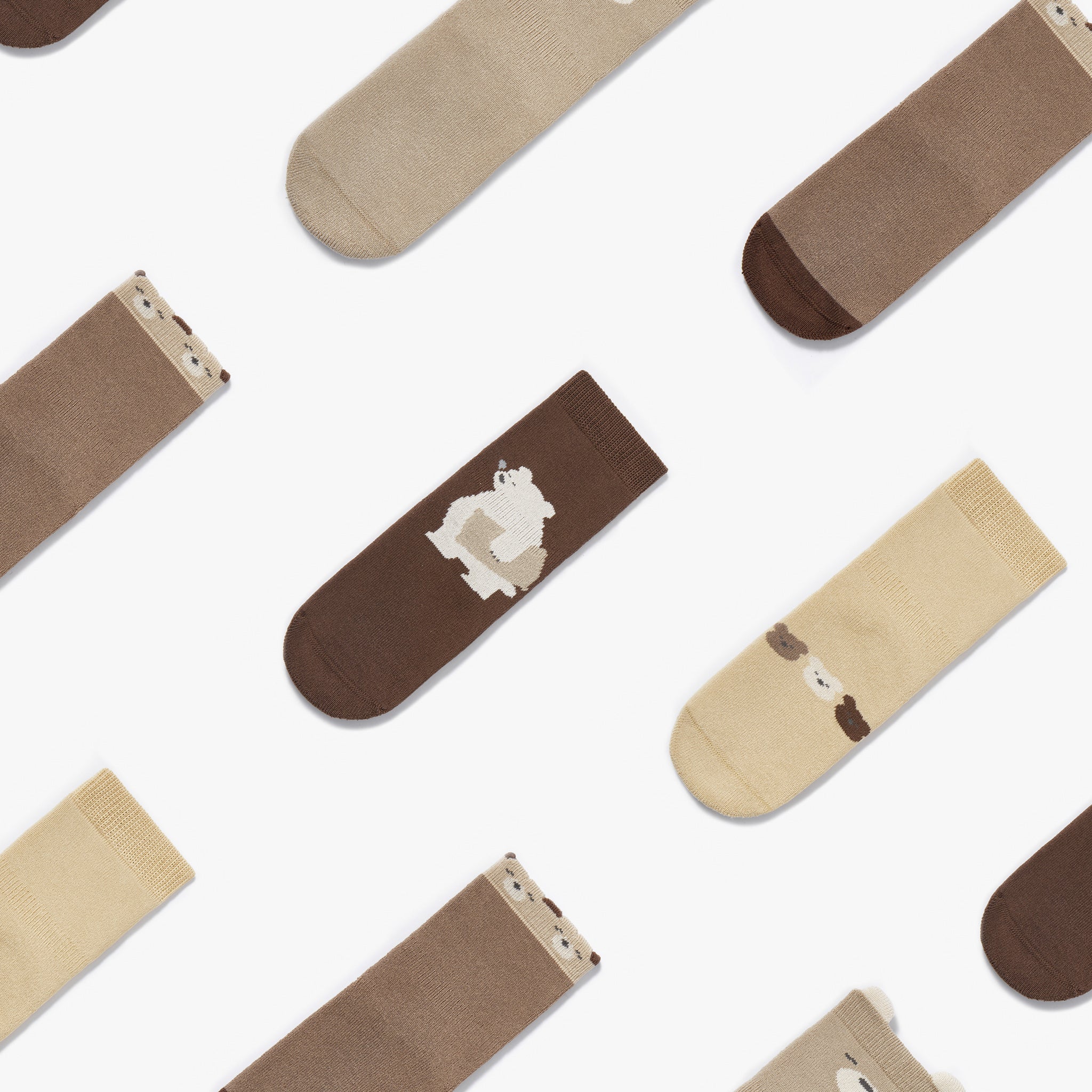 New- Where Is Bear’s Sleeping Cap - Extra Warm - 4 Pairs of Baby/Toddler Non-Slip Mid-Calf Socks + E-Book