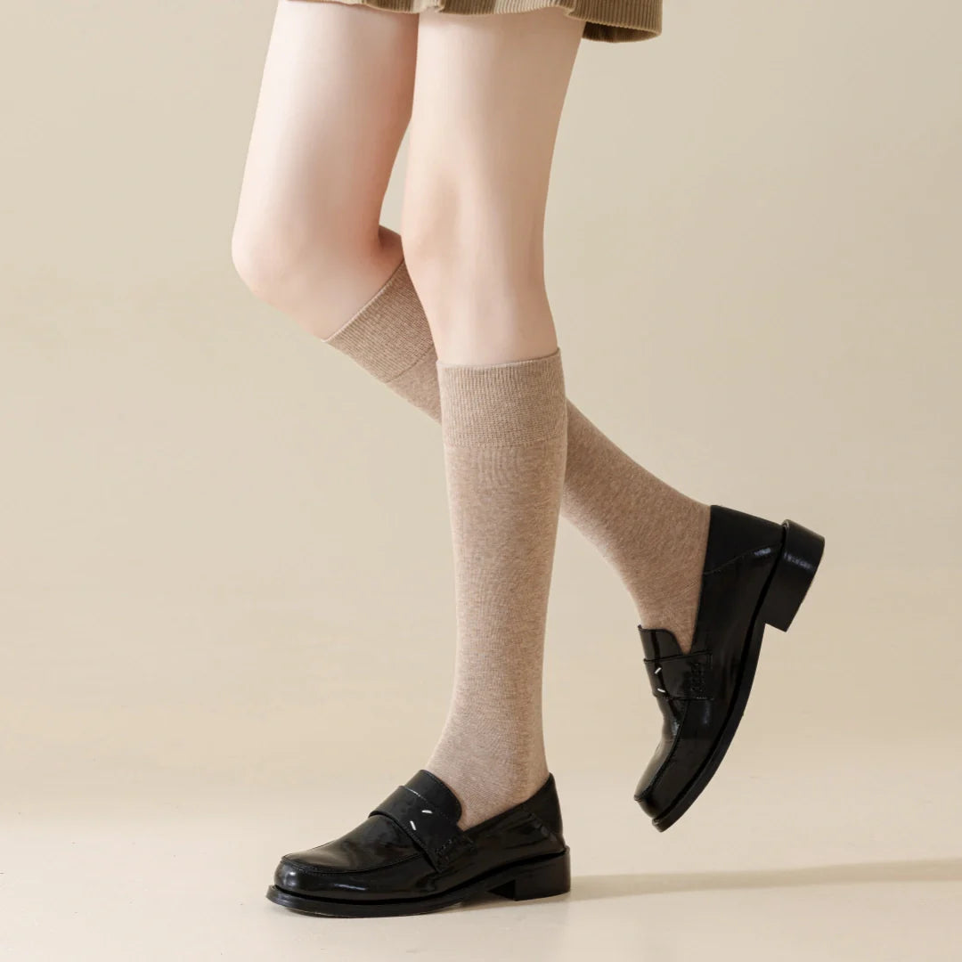 High-Cotton Smooth Knee-High