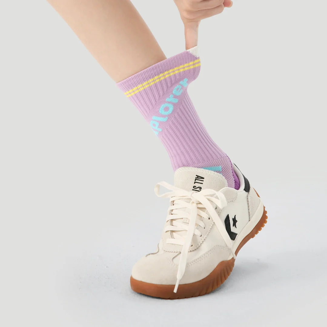 Cushioned Terry Performance Crew - Purple