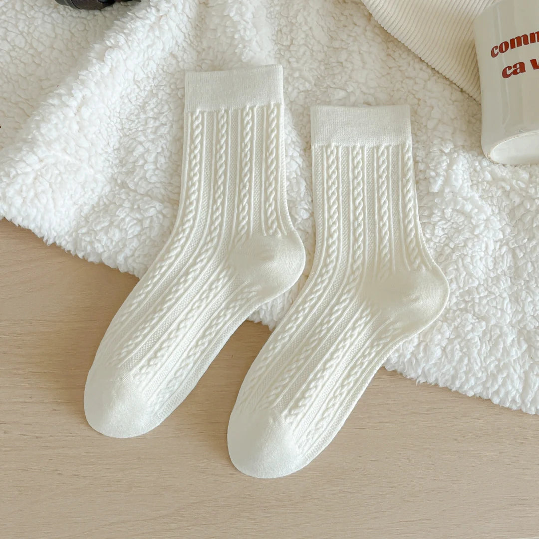 Soft Cable Crew Socks