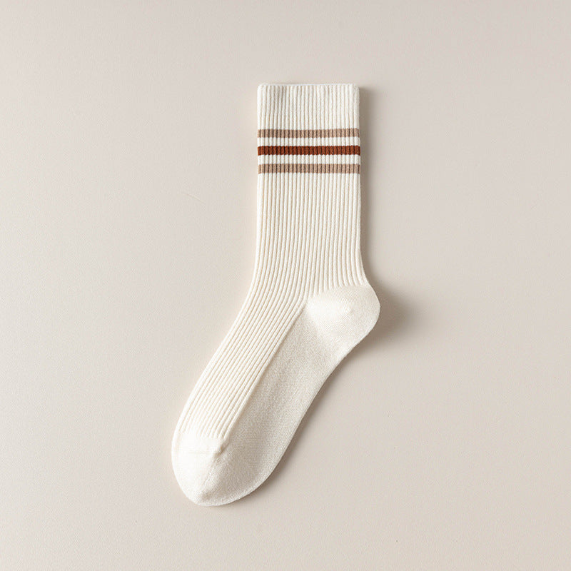 Retro Striped Color-Block Crew