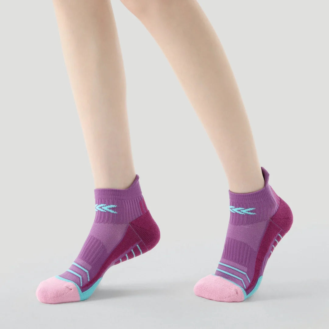 Performance Cushioned Ankle Socks - Purple