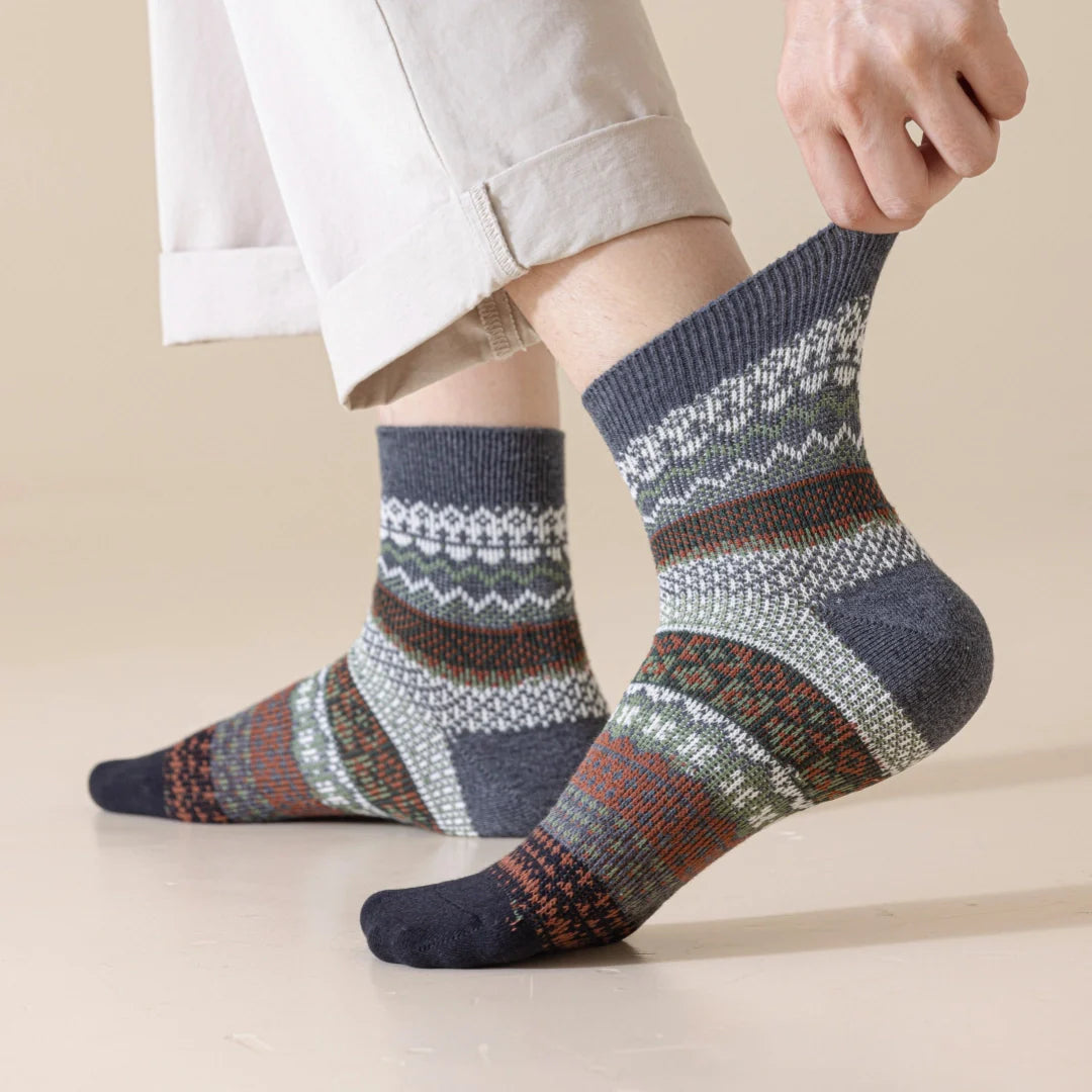 Fair Isle Cotton Socks