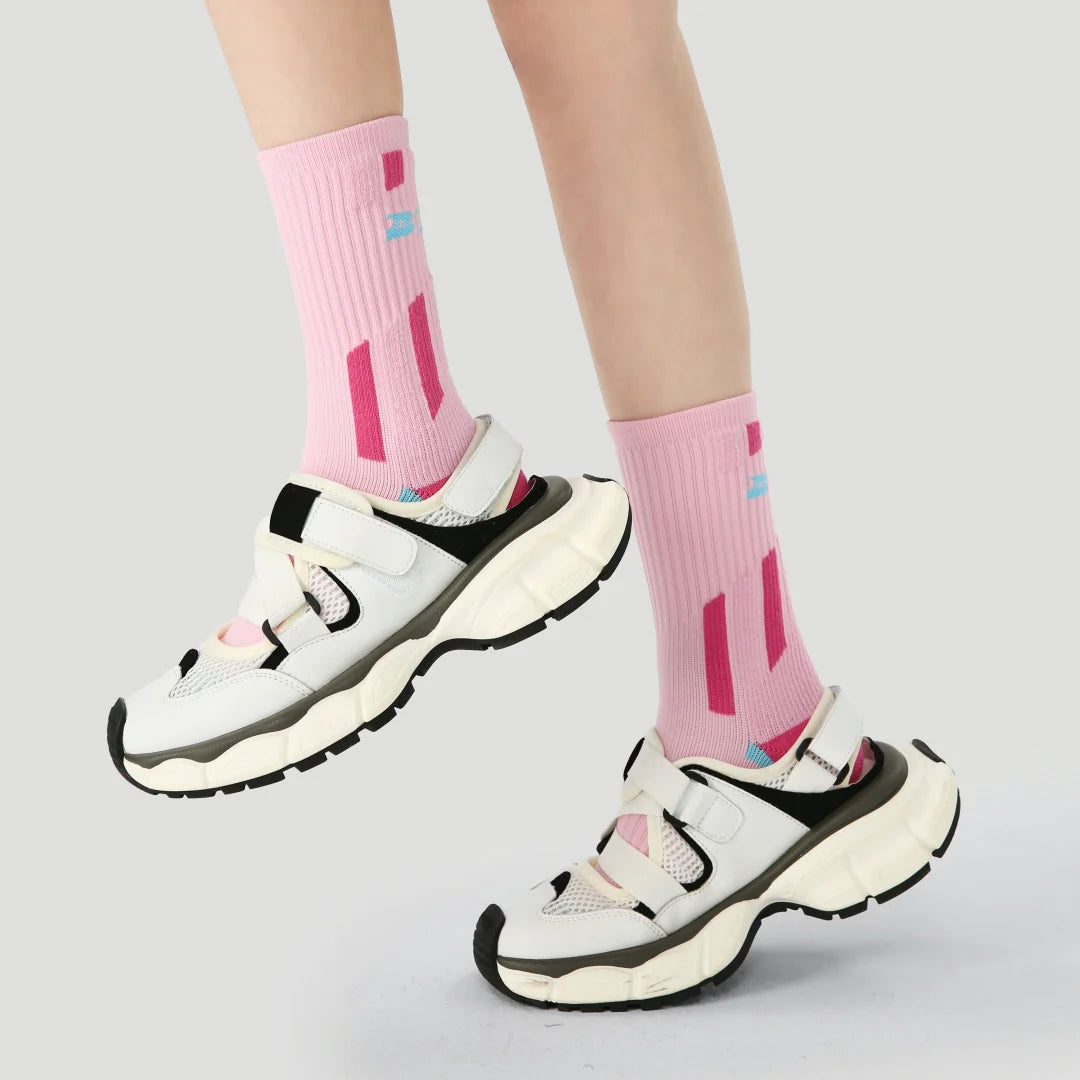 Cushioned Terry Performance Crew - Pink