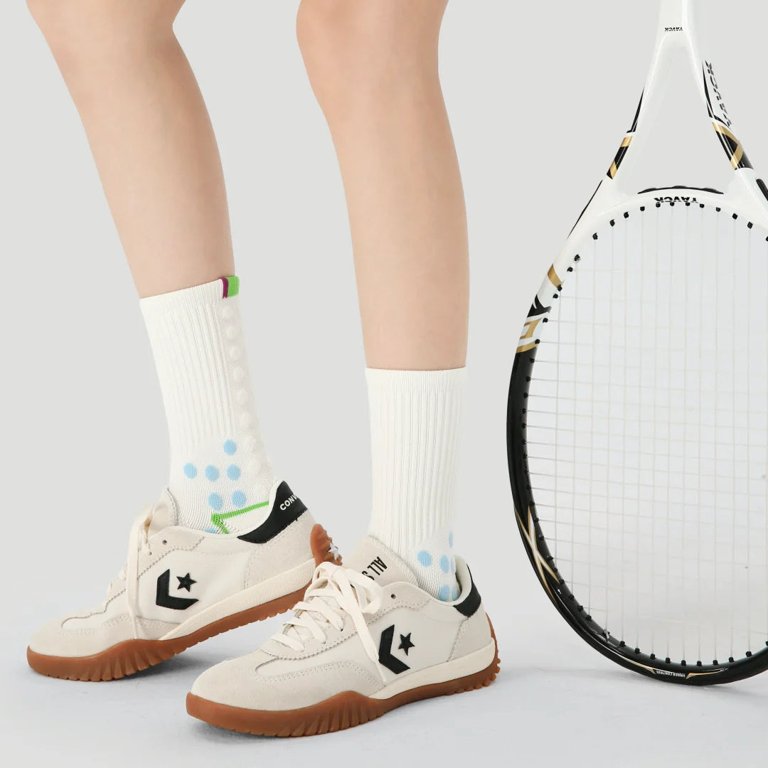 Cushioned Terry Performance Crew - White