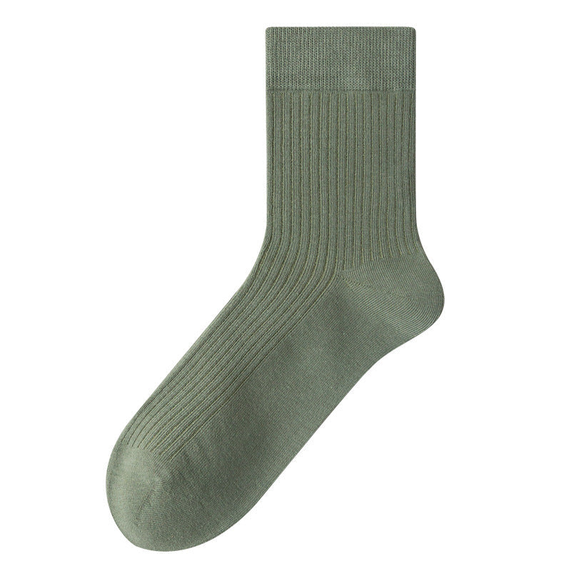 Pure Cotton Ribbed Socks