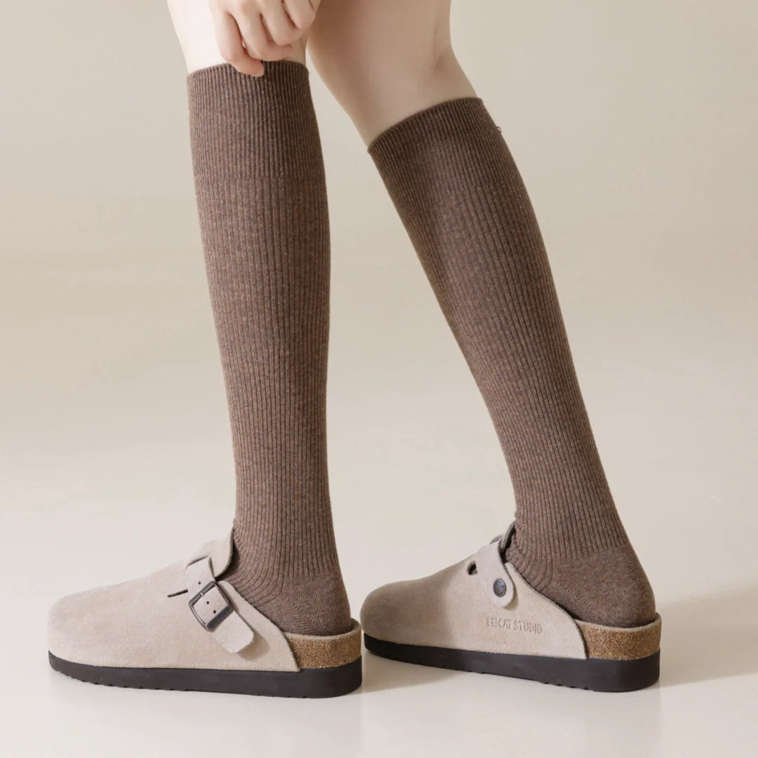 High-Cotton Ribbed Knee-High