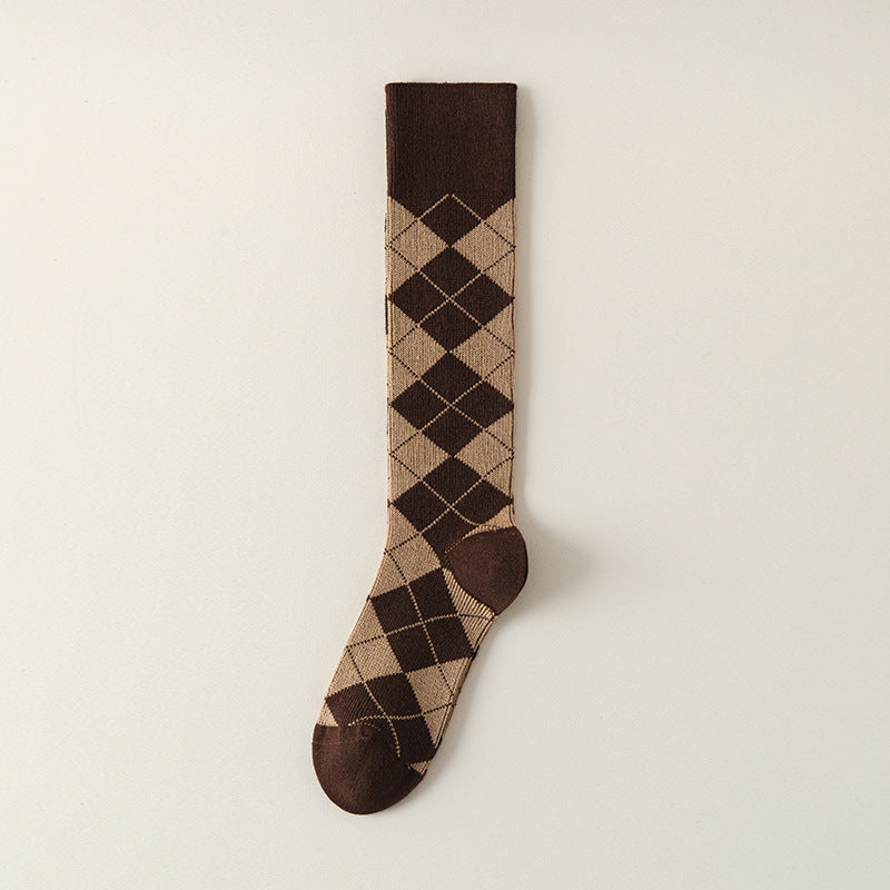 Argyle Preppy Knee-High