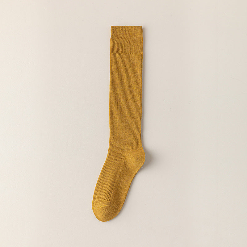 High-Cotton Ribbed Knee-High