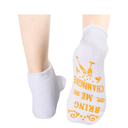 Champagne Lover Gift Unique Champagne Socks Funny Champagne Gift for Men Women White Socks, Ideal Gifts for Drinkers