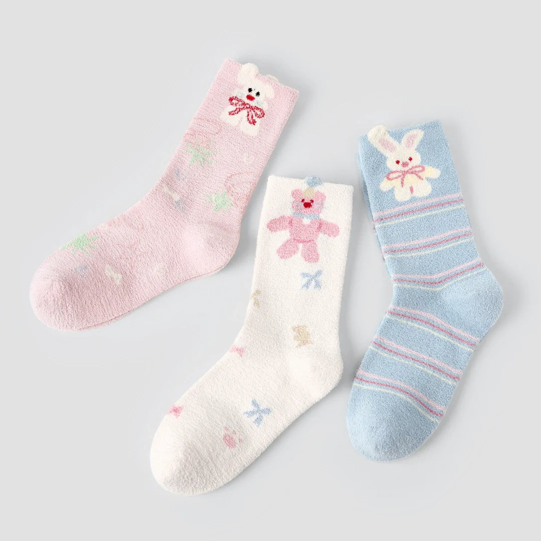 Bunny & Bear Fuzzy Chenille 3-Pack