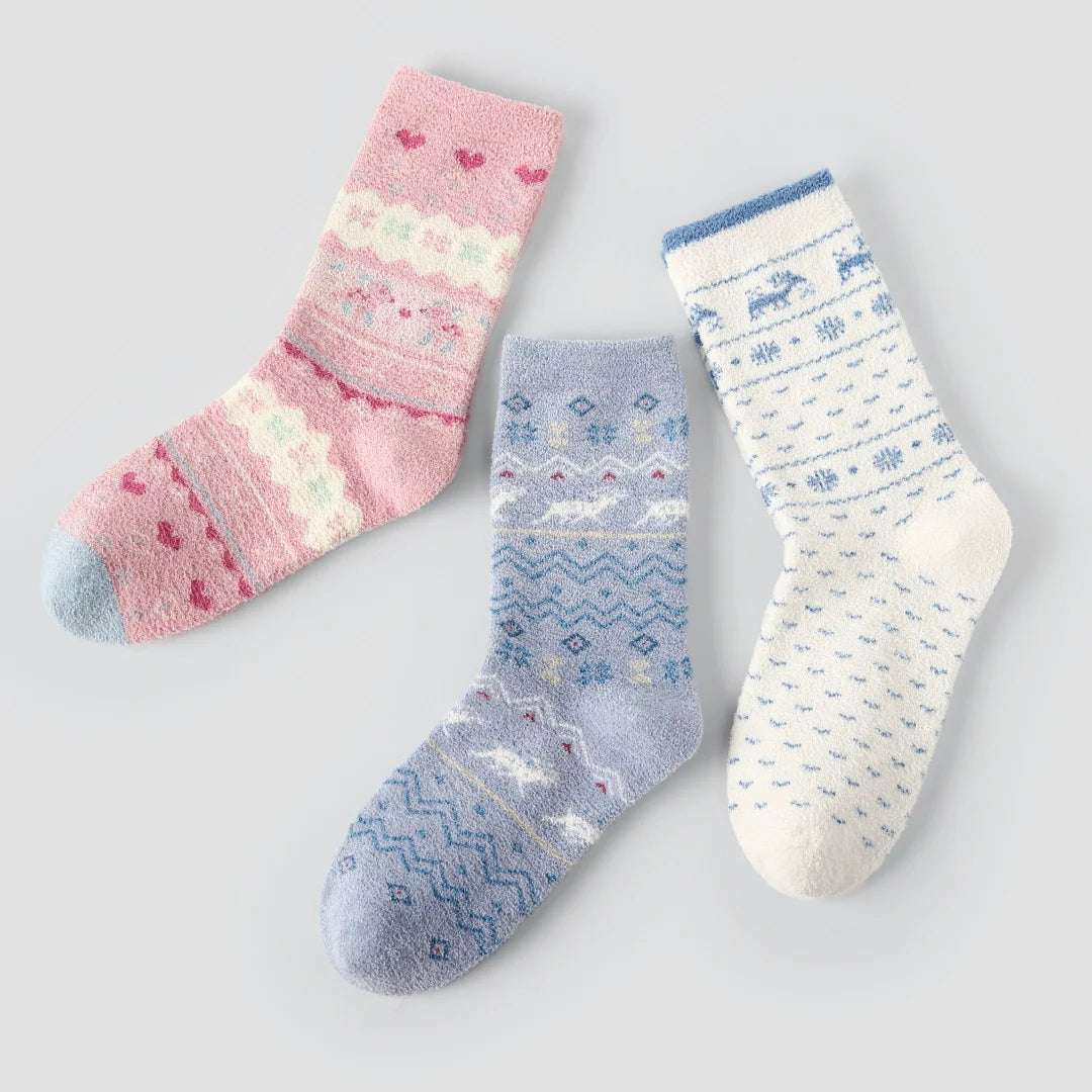 Winter Wonderland Fair Isle Fuzzy 3-Pack