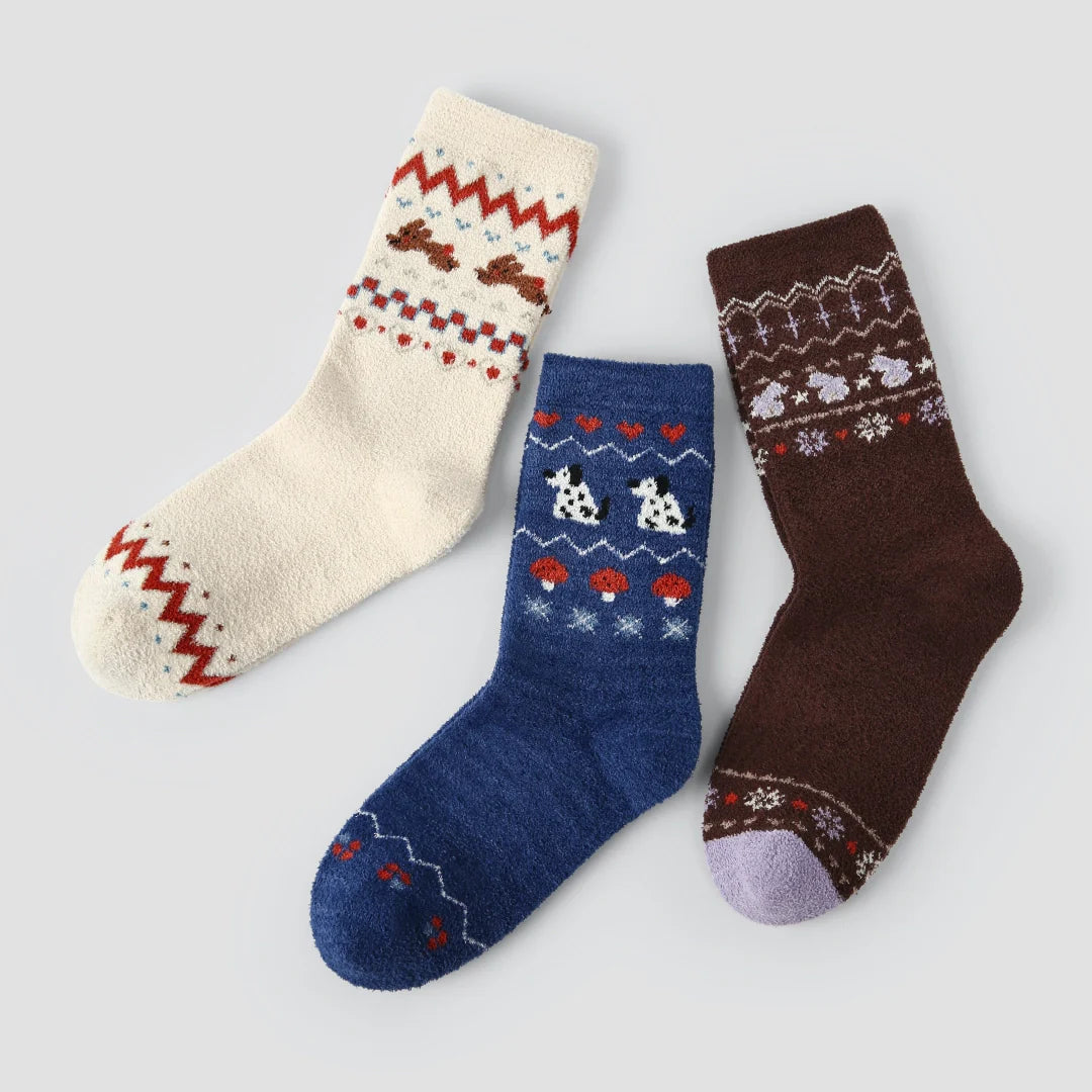 Woodland Fuzzy Cabin 3-Pack