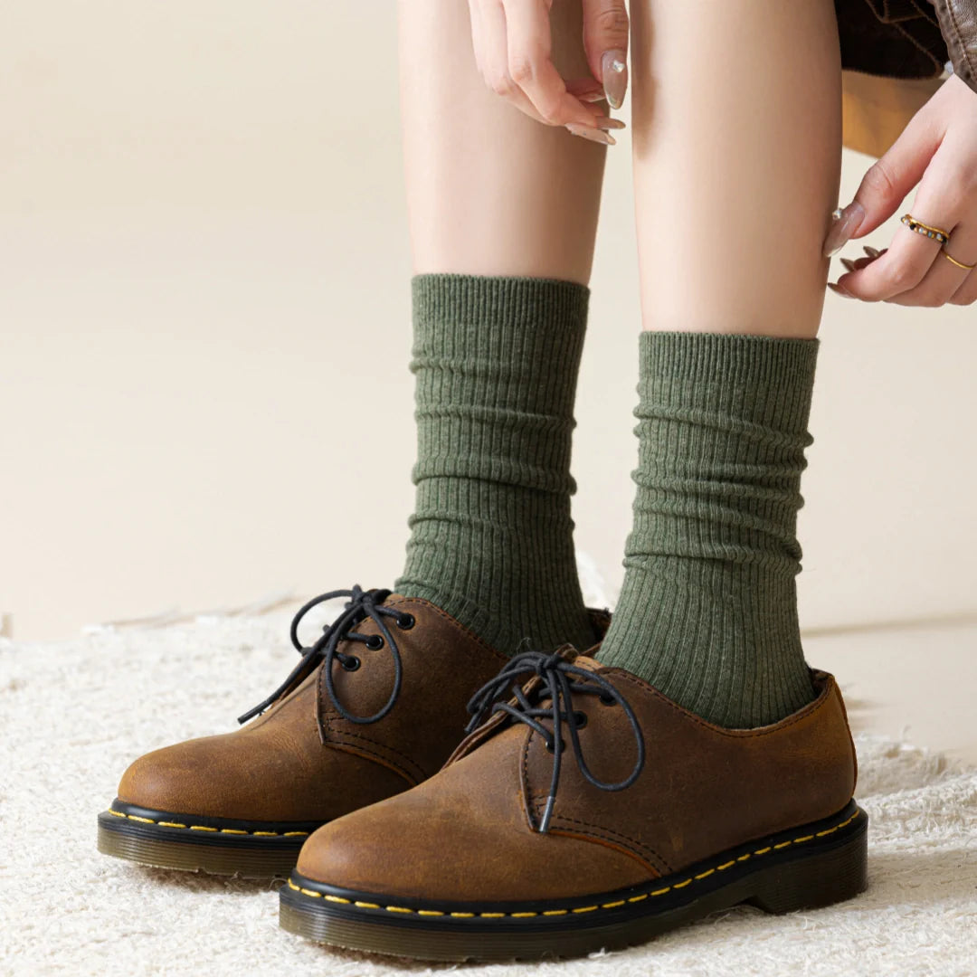 Wool Blend Ribbed Crew