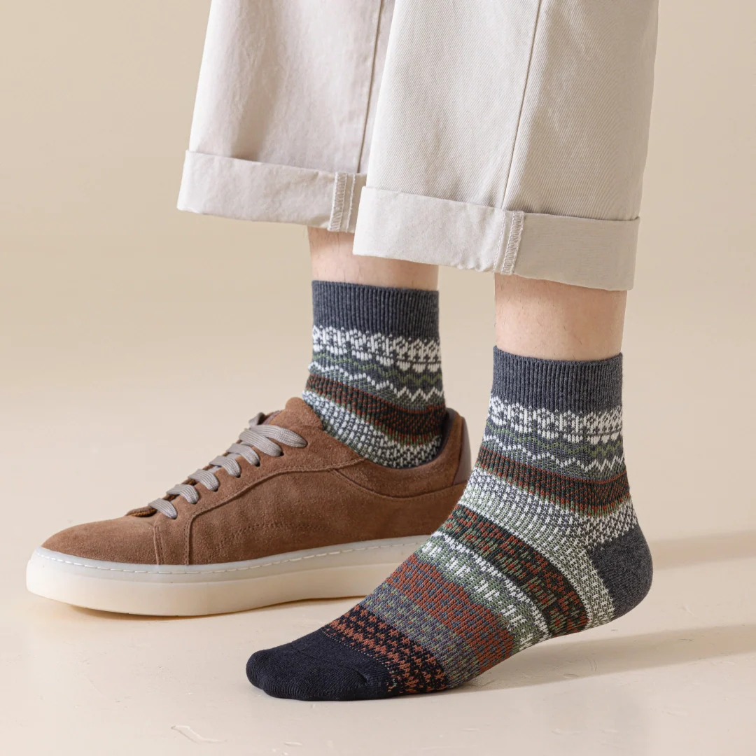 Fair Isle Cotton Socks