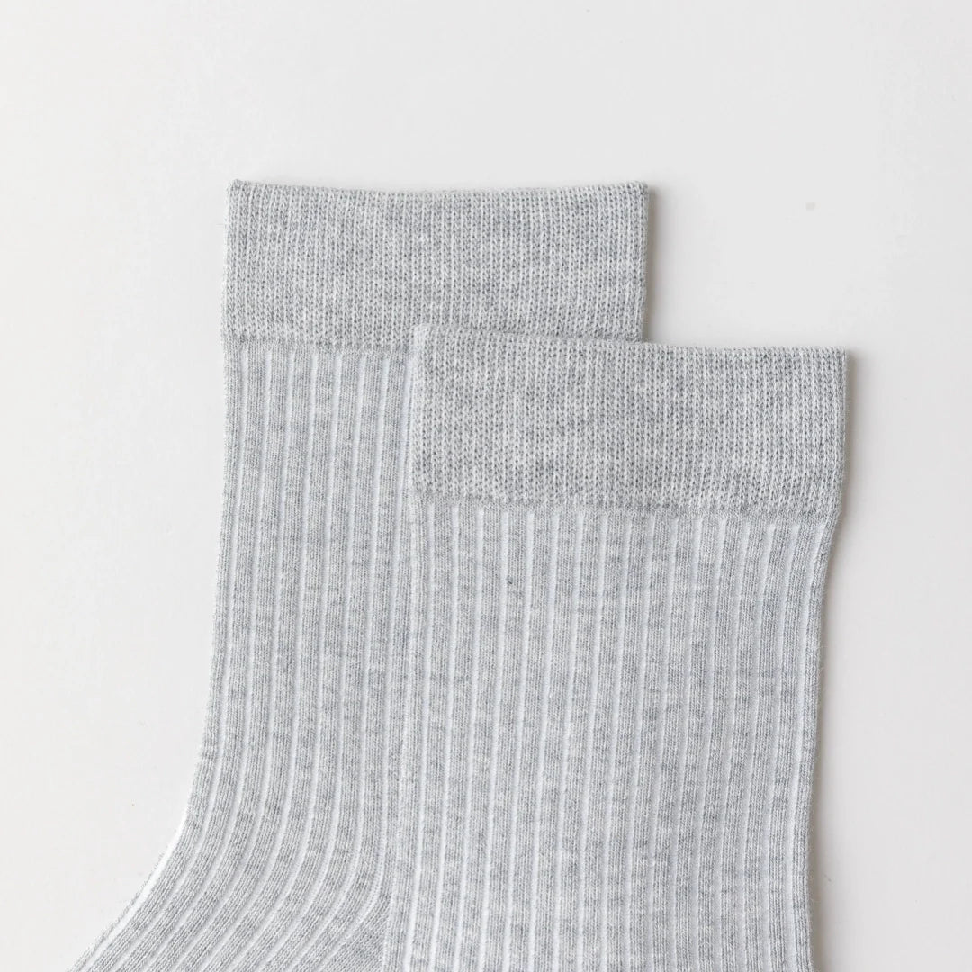 Pure Cotton Ribbed Socks