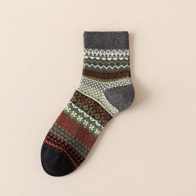 Fair Isle Cotton Socks