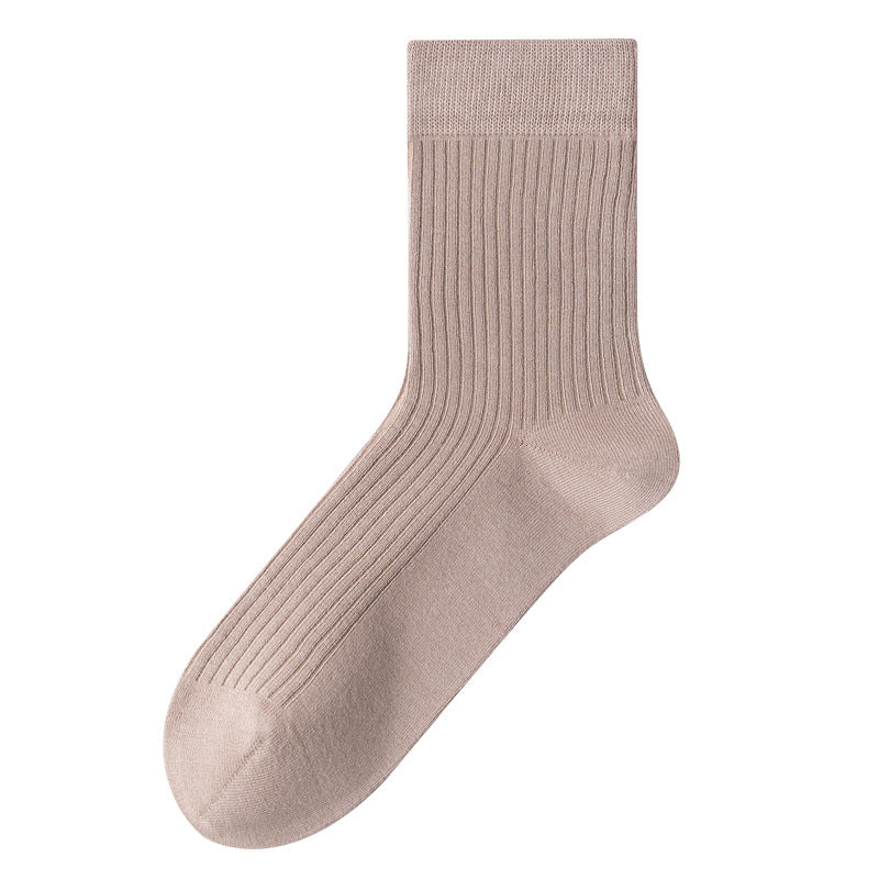 Pure Cotton Ribbed Socks