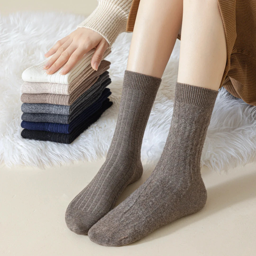 Women's brushed wool socks