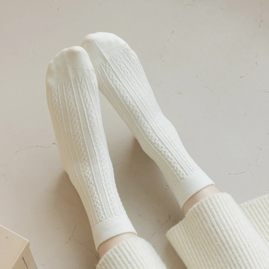 Soft Cable Crew Socks
