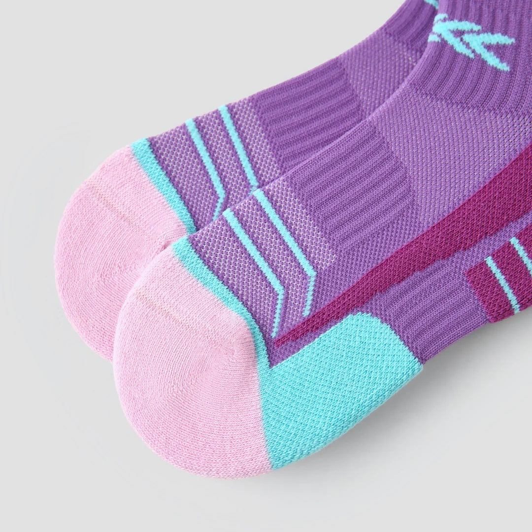 Performance Cushioned Ankle Socks - Purple