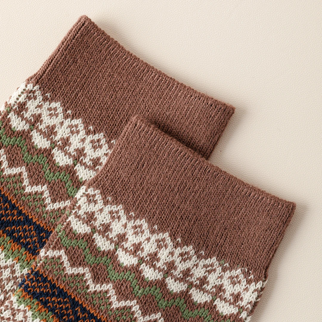 Fair Isle Cotton Socks