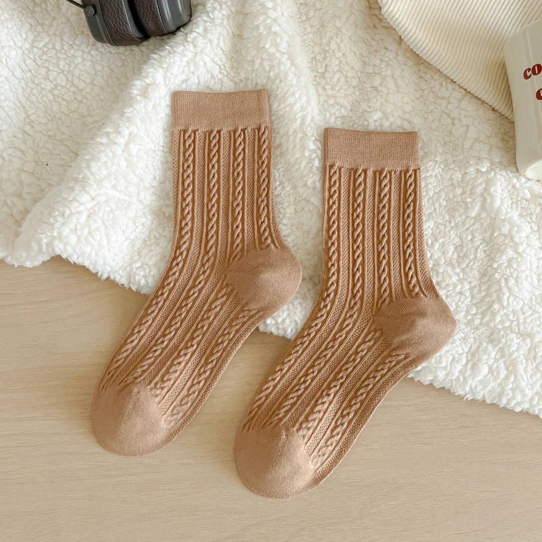 Soft Cable Crew Socks