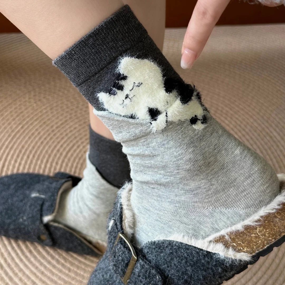 Peeking Cat Crew Socks