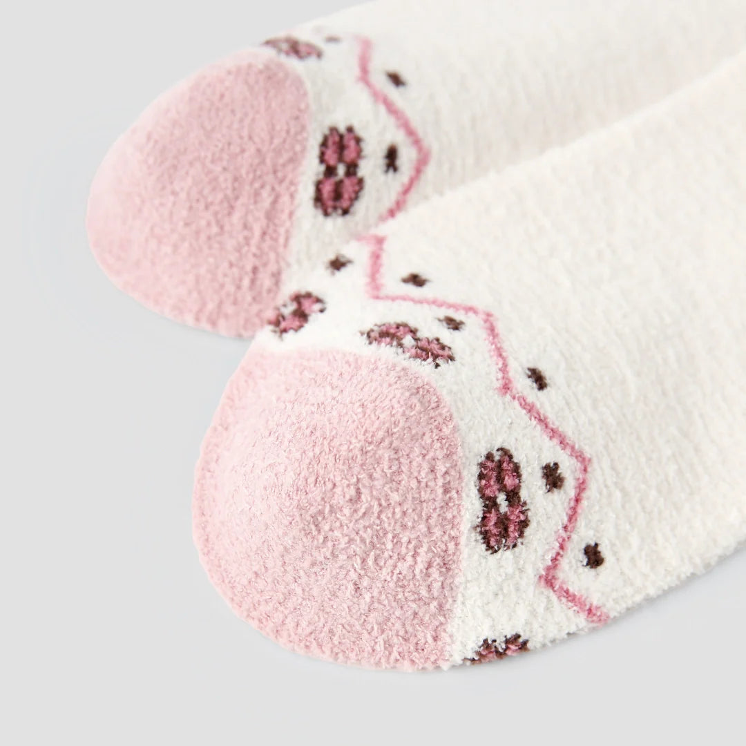 Fair Isle Fuzzy Home Socks 3-Pack