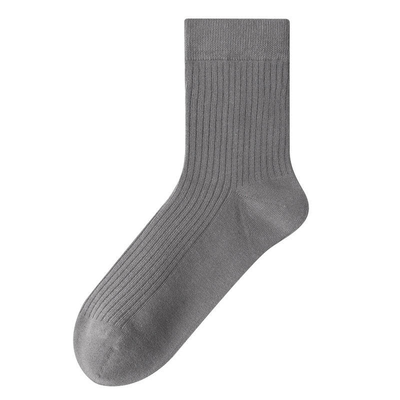 Pure Cotton Ribbed Socks
