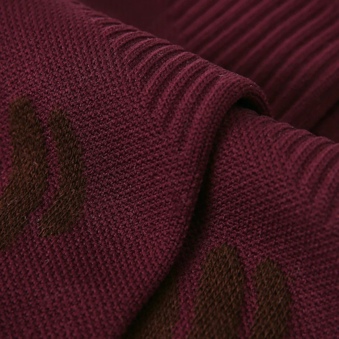 Cushioned Terry Performance Crew - Maroon