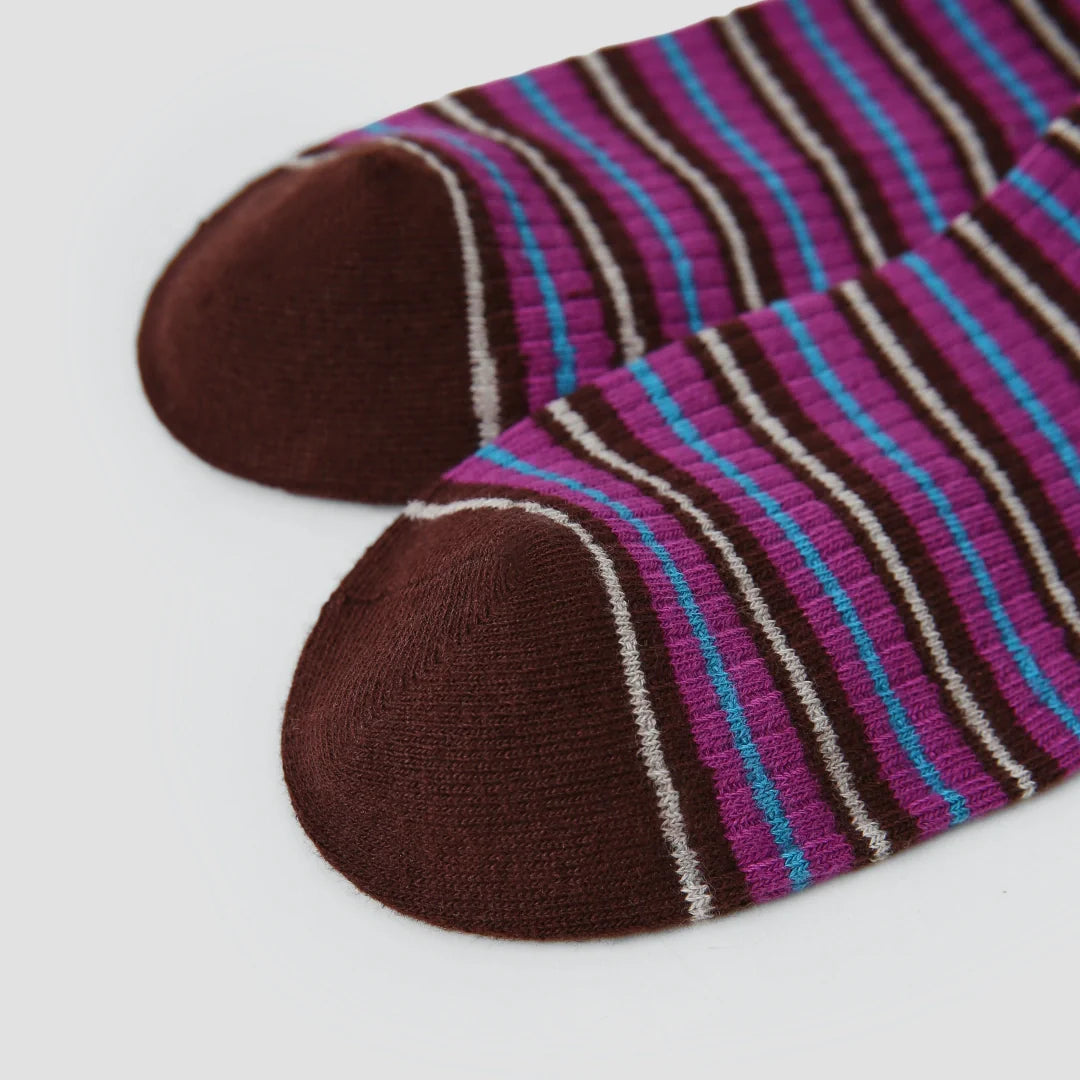 Vibrant Retro Stripe Slouch Crew