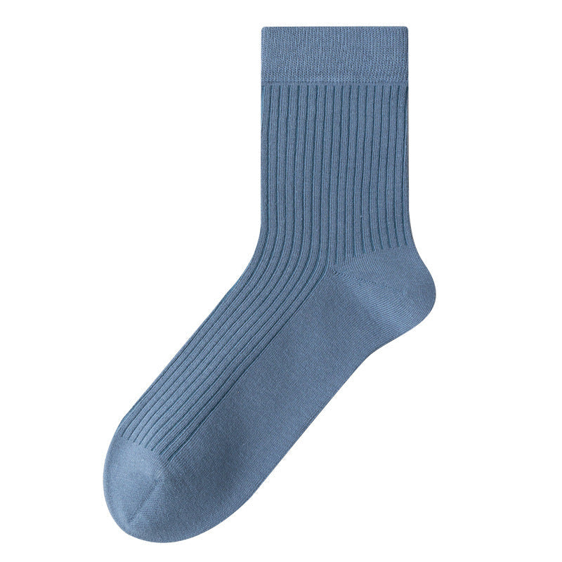 Pure Cotton Ribbed Socks
