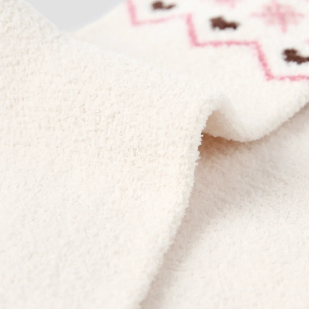 Fair Isle Fuzzy Home Socks 3-Pack