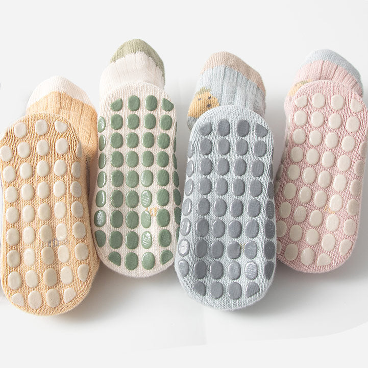 Fruit Salad- 4 Pairs of Stay-On Baby & Toddler Non-Slip Socks