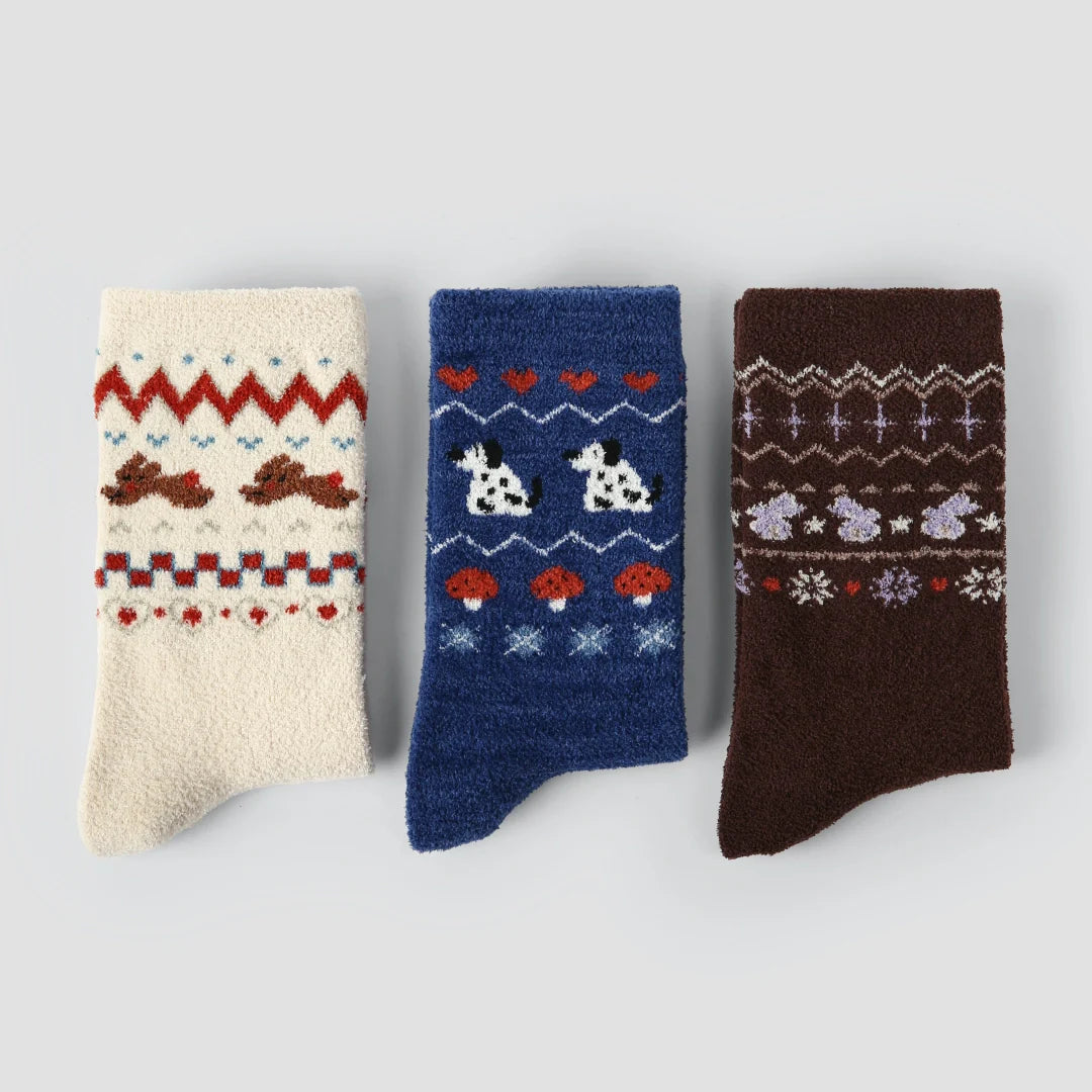 Woodland Fuzzy Cabin 3-Pack