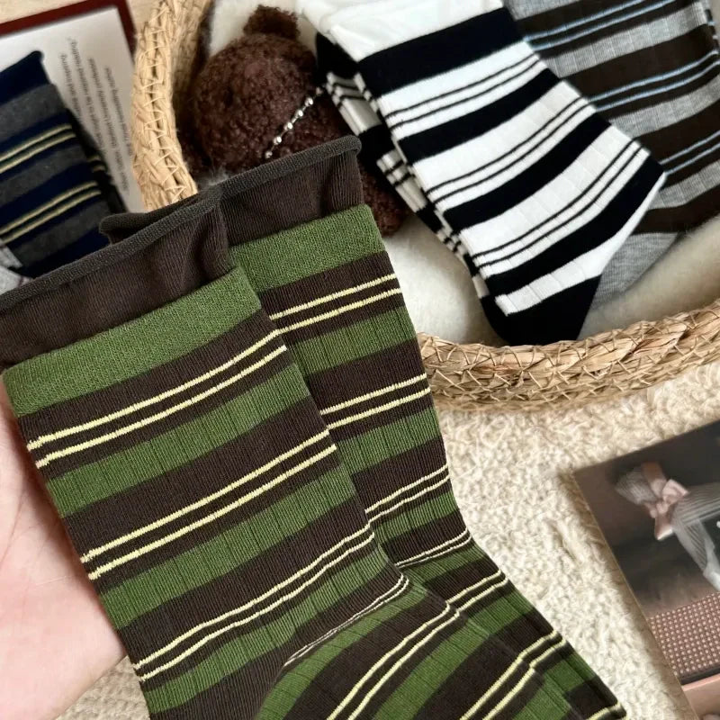 French Stripe Rolled-Cuff Crew