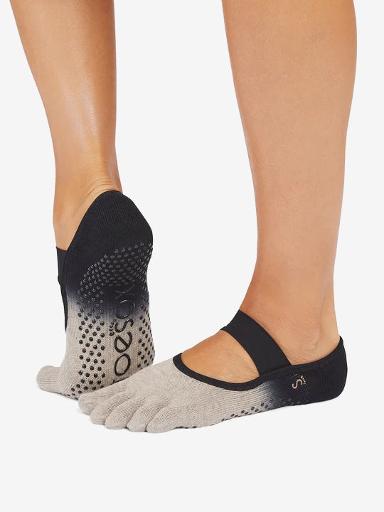 ToeSox Full Toe Mia Grip Socks - Shitake Ombre